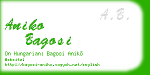 aniko bagosi business card