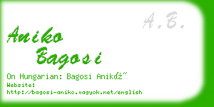 aniko bagosi business card